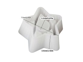 Molde silicona portavela ESTRELLA 